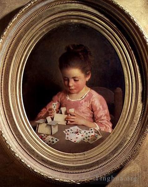查尔斯·约书亚·卓别林 的油画作品 -  《纸牌屋》